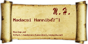 Madacsi Hannibál névjegykártya